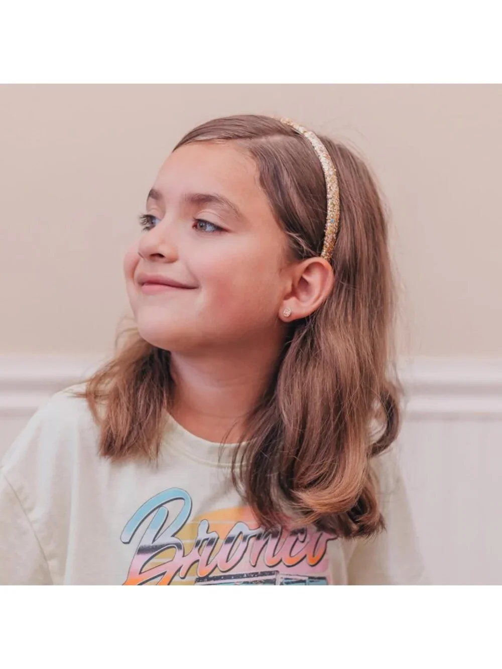 6 Colorful Glitter Headbands for Girls - Toddler Hair Accessories & Gifts